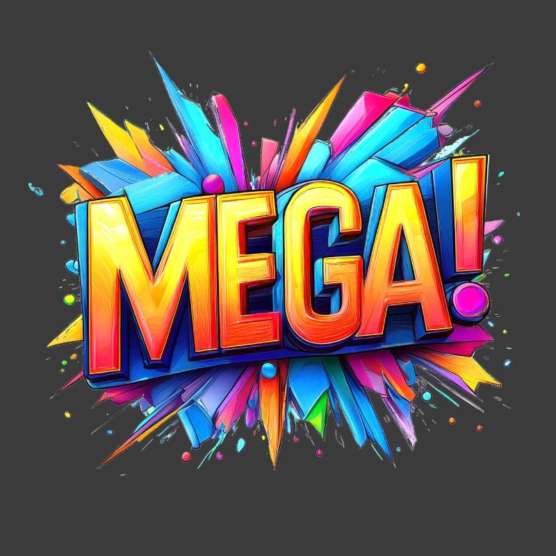 méga texte 3d coloré