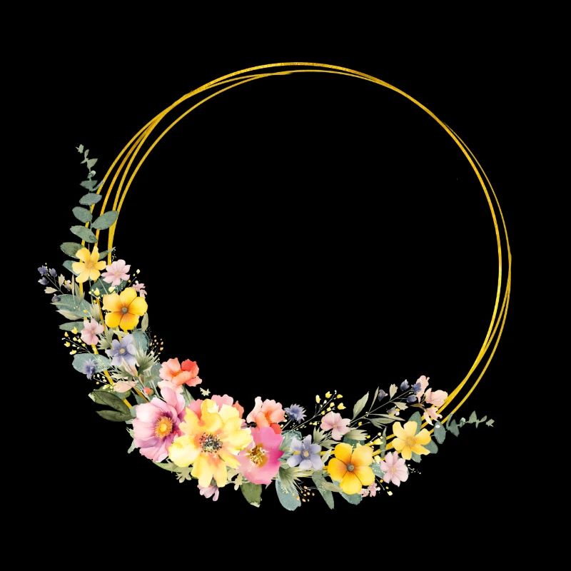 Bunter, Blumen-Kranz, personalisierbar