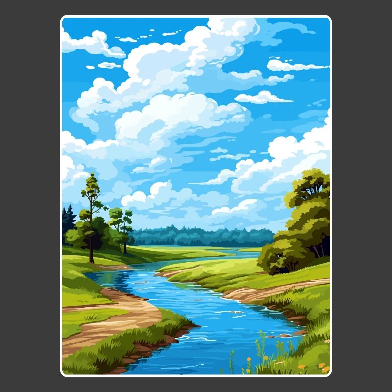 Basse vallée de l’Oder Allemagne Affiche de voyage souvenir