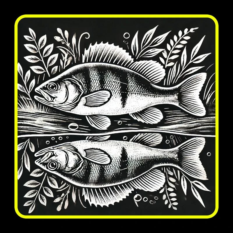 Perch Angler Silhouette Design
