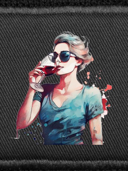 Woman drinking red wine