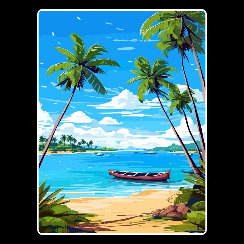 Ko Samui Thaïlande Affiche de voyage thaïlandaise Souvenir WPA