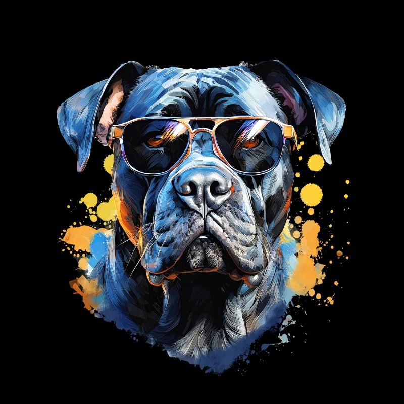 Cane Corso mit Sonnenbrille