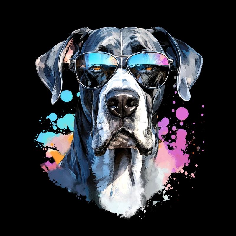 Great Dane with sunglasses