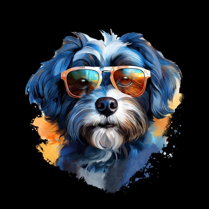 Bolonka Zwetna with sunglasses