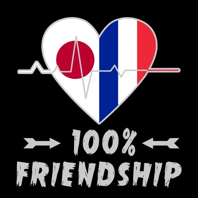 Japan und Frankreich 100% Freundschaft