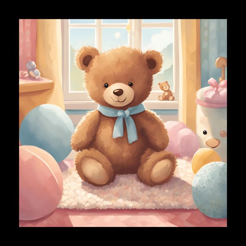poster nounours, bébé, enfant, nourrisson