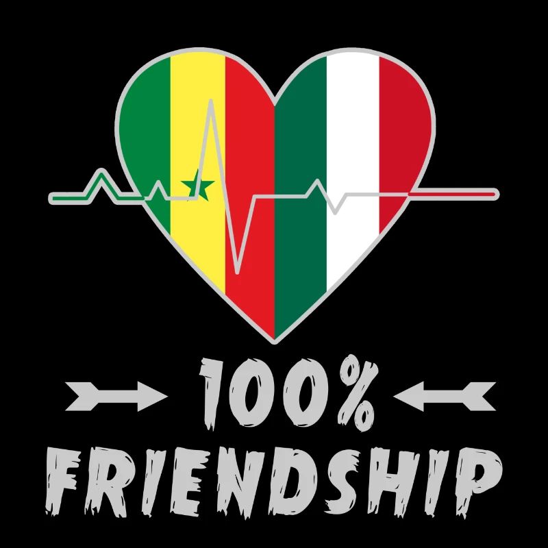 Senegal und Italien 100% Freundschaft