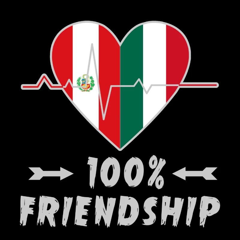 Peru und Italien 100% Freundschaft