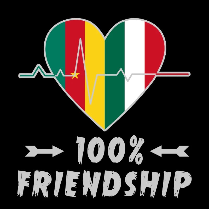 Cameroon and Italy 100% friendship