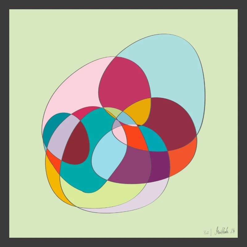 Verschlungene Farbübergänge