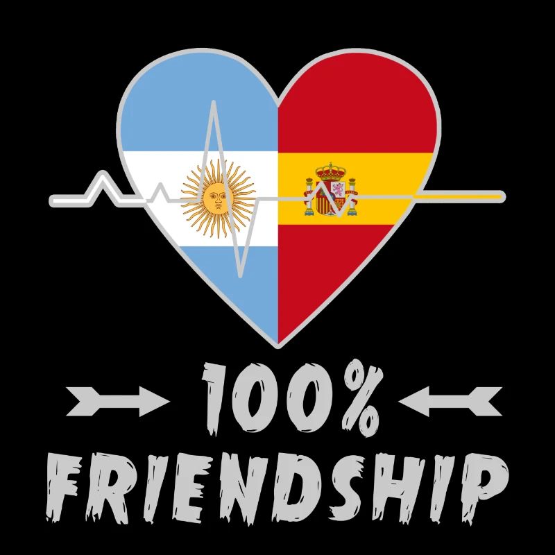 Argentinien und Spanien 100% Freundschaft