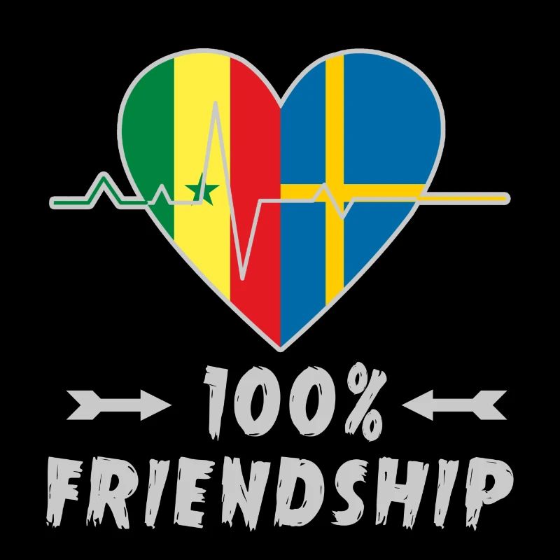 Senegal und Schweden 100% Freundschaft