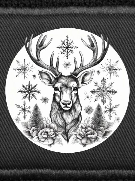 Deer Christmas b&w
