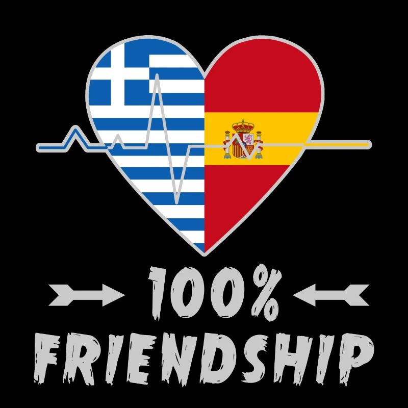 Griechenland und Spanien 100% Freundschaft