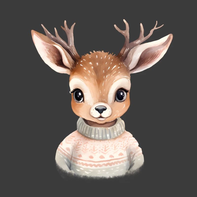 Kuscheliges Reh im Winterpullover