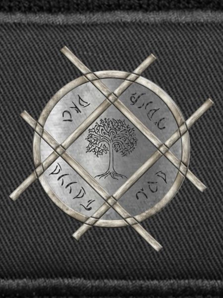 Symbolic silver medallion