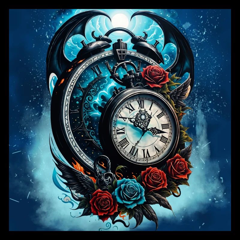 Die Uhr im Nebel der Unendlichkeit.