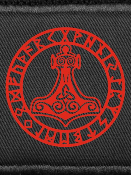 Red Viking hammer