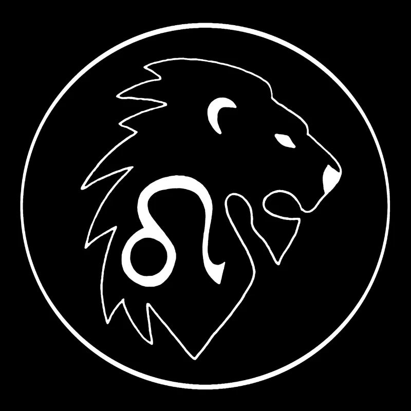 Signe du zodiaque lion (blanc)