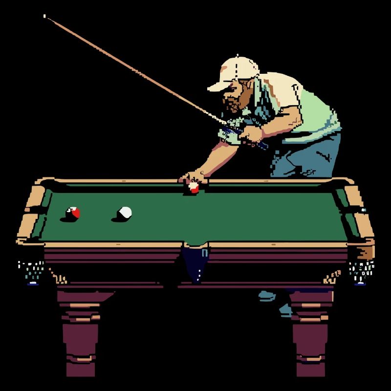 Billardspieler Pixel Art