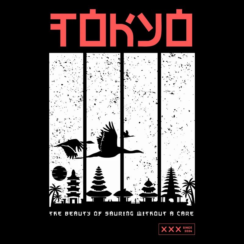Tokyo – Japanese landscape with cranes