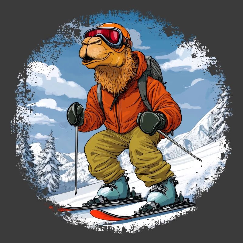 Kamel Skifahrer