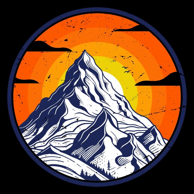 Majestic Mountain Sunset Design