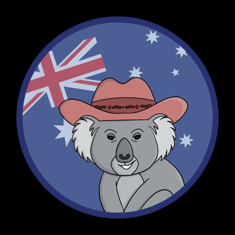 Entzückender Koala mit der australischen Flagge