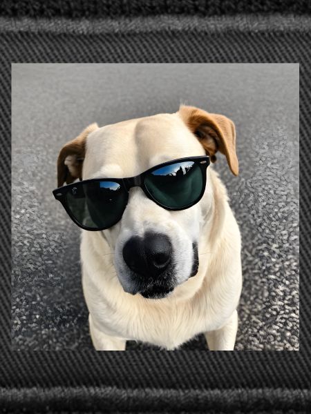 Dog with sunglasses