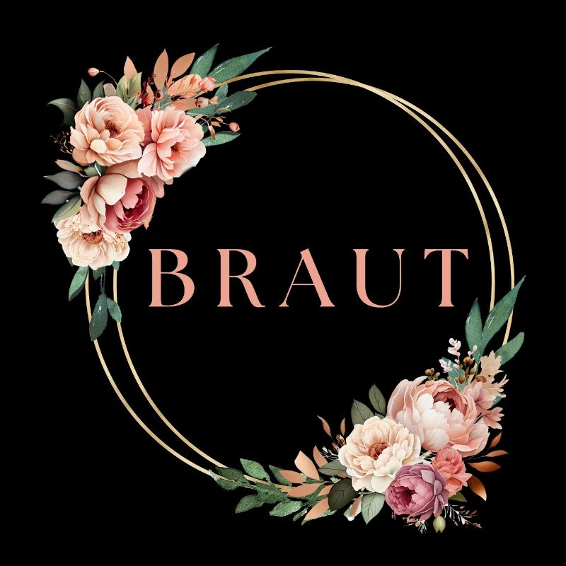 Team Braut! Blumenkranz Personalisierbar