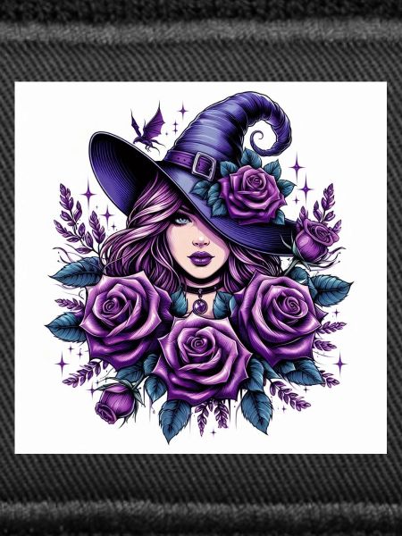 Witch with violet roses