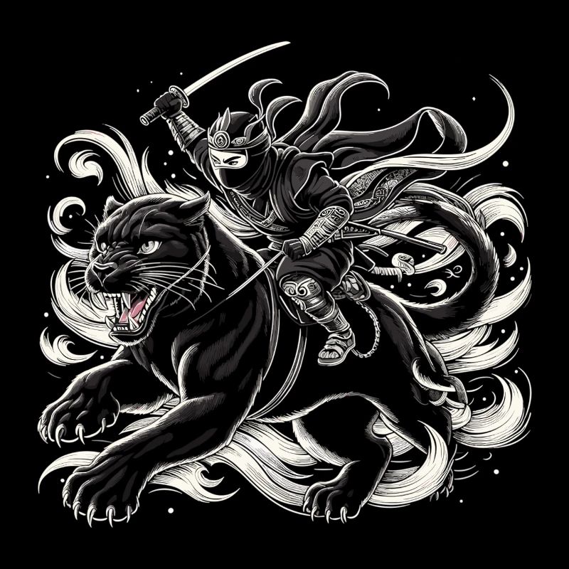 Ninja schwarzer Panther Jaguar Ninjato Geschenk