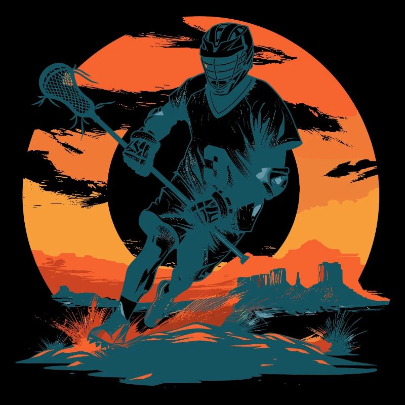 Lacrosse Player Graphics