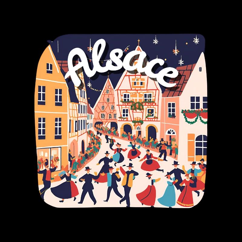 Alsace festive dance village
