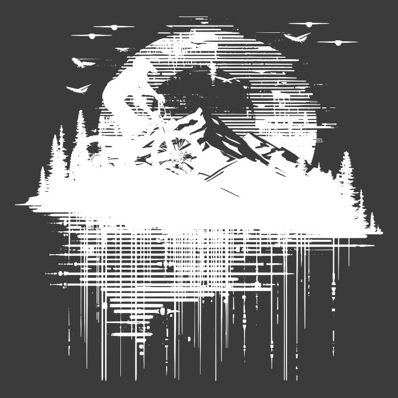 Mountain Biking Drawing