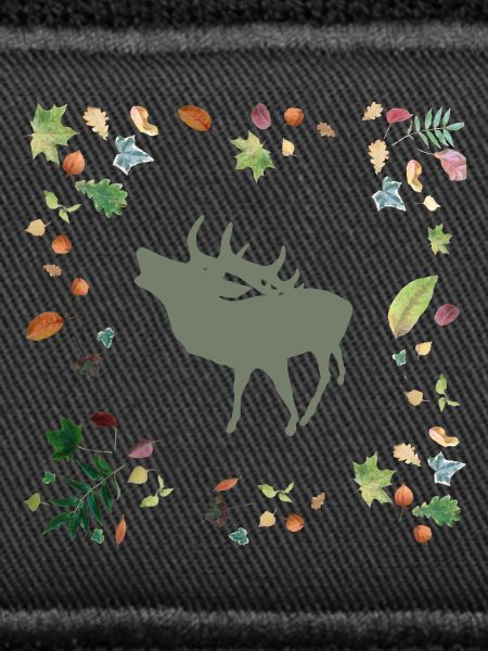 Hirsch mit Herbstlaub