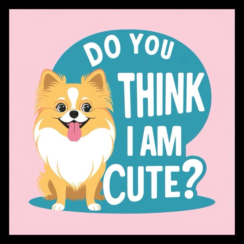 Chien de Poméranie « Pensez-vous que je suis mignon ? »