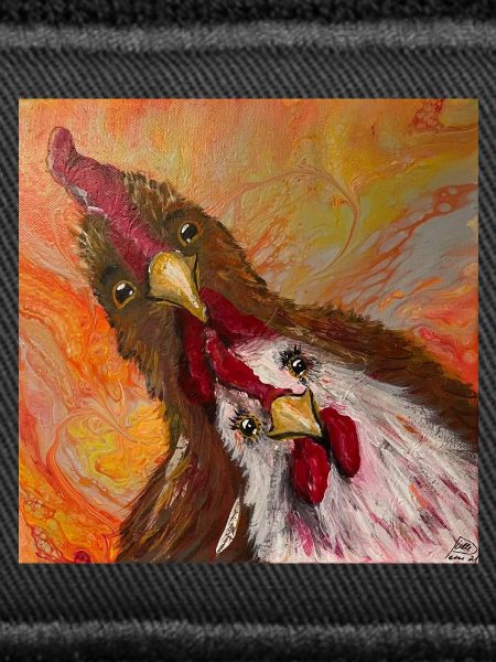Rooster and chicken