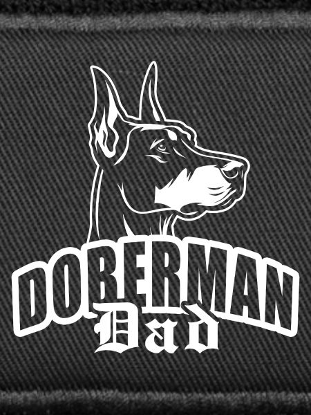 "Doberman Dad" mit Hundekopf