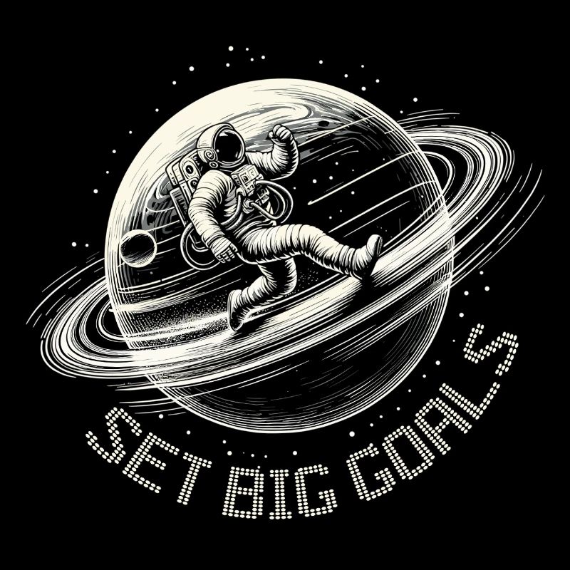 Astronaut Planet große Ziele Orbit Joggen Geschenk