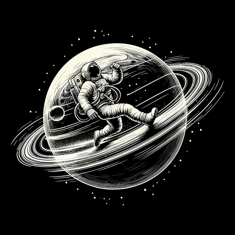 Astronaut Planet große Ziele Orbit Joggen Geschenk
