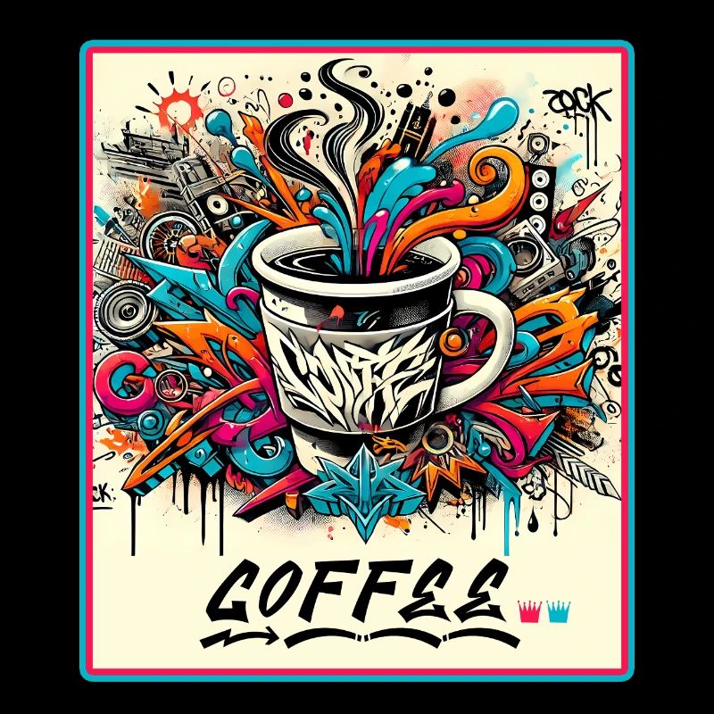 Kaffee Graffiti Explosion