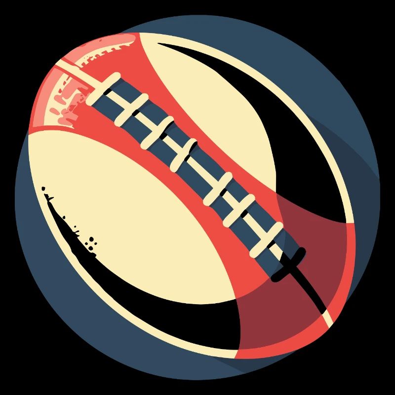 Graphique du ballon de rugby