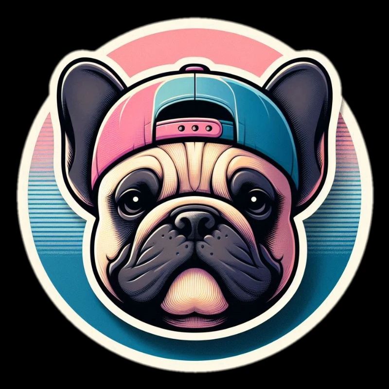 French Bulldog with Pastel Cap