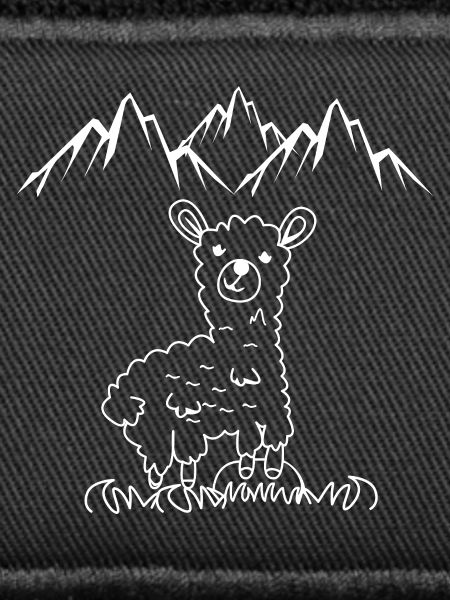 Alpaca in mountain landscape