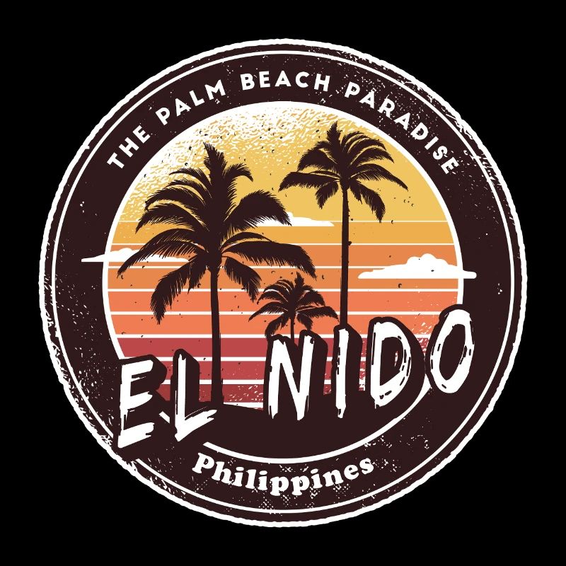 El Nido Philippinen Strand Palmen Design