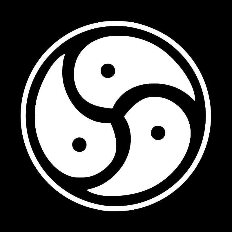 White Triskelion BDSM Design