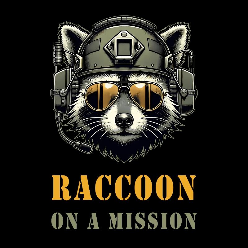 Raccoon on a mission