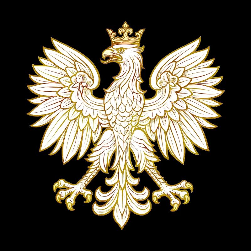 Pologne Polska Aigle drapeau drapeau Cadeau doré